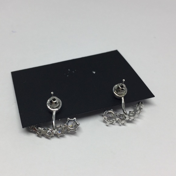 Double Side Cubic Zirconia Earring - Picture 6 of 7